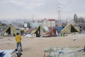 Refugiados sirios en el valle libanés de la Becá