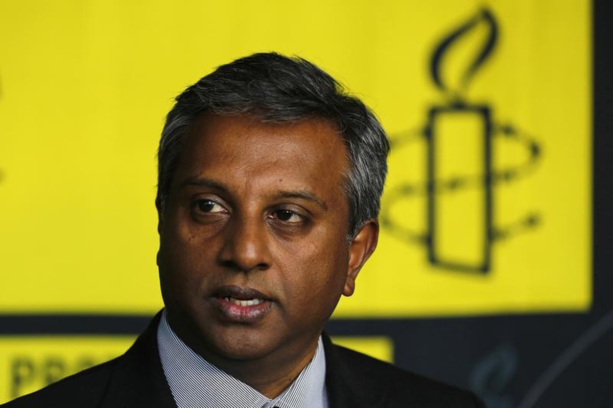 Amnesty International's Secretary General Shetty speaks during an interview with Reuters in Mexico City